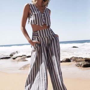 Jaase Harlow Set Blue Stripe Summer Top & Pants